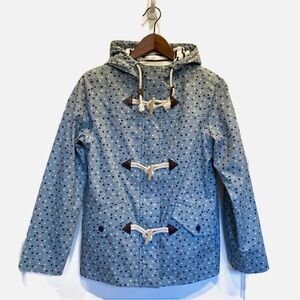 Boden Whitby Toggle Jacket in Blue Star Pattern - Size 2